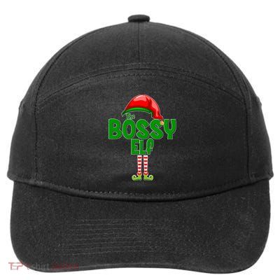 The Grumpy Elf Matching Christmas 7-Panel Snapback Hat