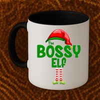 The Grumpy Elf Matching Christmas Mug