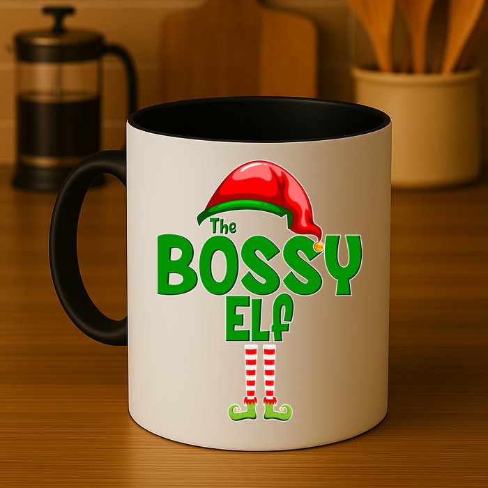 The Grumpy Elf Matching Christmas Mug
