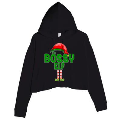 The Grumpy Elf Matching Christmas Crop Fleece Hoodie
