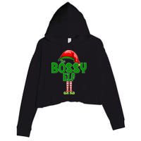 The Grumpy Elf Matching Christmas Crop Fleece Hoodie