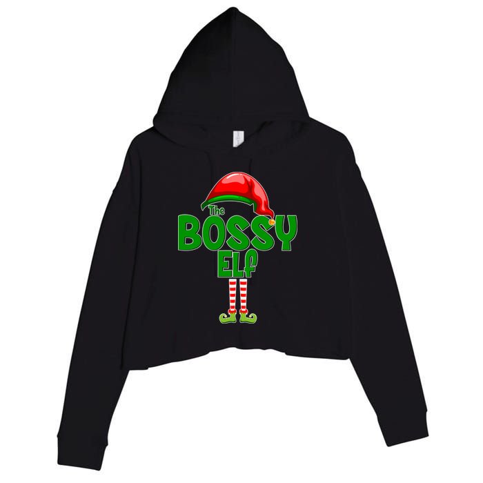 The Grumpy Elf Matching Christmas Crop Fleece Hoodie