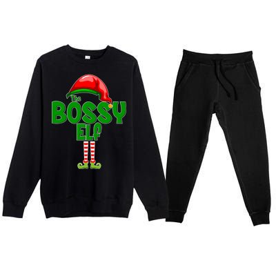 The Grumpy Elf Matching Christmas Premium Crewneck Sweatsuit Set