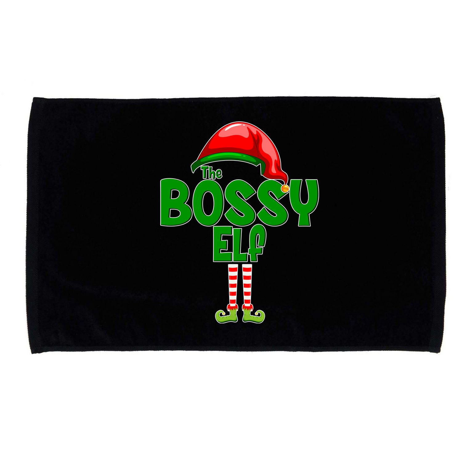 The Grumpy Elf Matching Christmas Microfiber Hand Towel