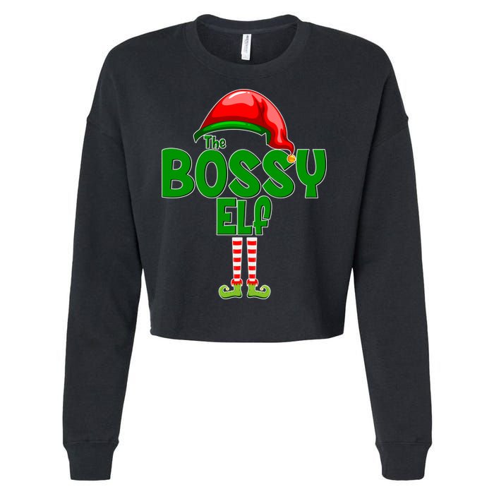 The Grumpy Elf Matching Christmas Cropped Pullover Crew