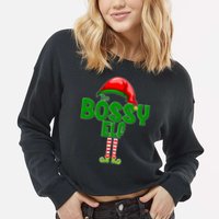 The Grumpy Elf Matching Christmas Cropped Pullover Crew