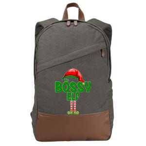 The Grumpy Elf Matching Christmas Cotton Canvas Backpack