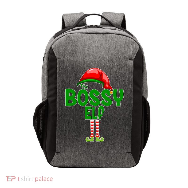 The Grumpy Elf Matching Christmas Vector Backpack