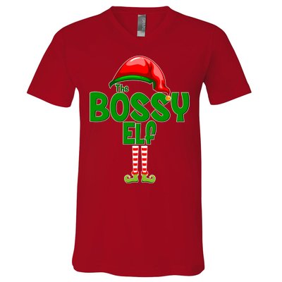 The Grumpy Elf Matching Christmas V-Neck T-Shirt