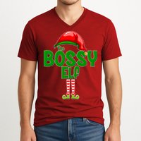 The Grumpy Elf Matching Christmas V-Neck T-Shirt