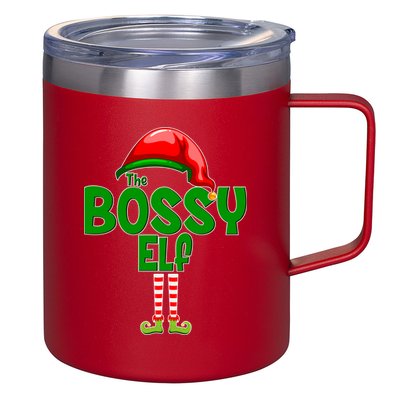 The Grumpy Elf Matching Christmas 12oz Stainless Steel Coffee Mug