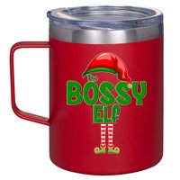 The Grumpy Elf Matching Christmas 12oz Stainless Steel Coffee Mug