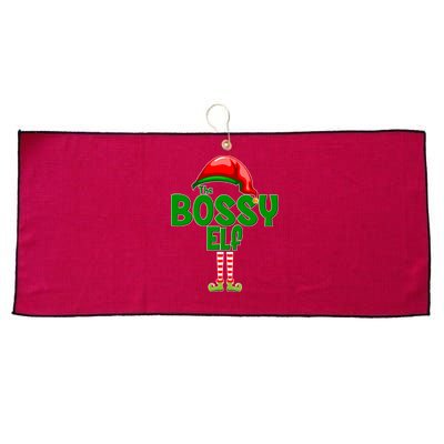 The Grumpy Elf Matching Christmas Large Microfiber Waffle Golf Towel