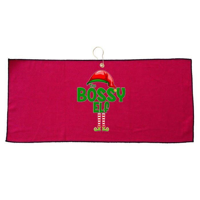 The Grumpy Elf Matching Christmas Large Microfiber Waffle Golf Towel