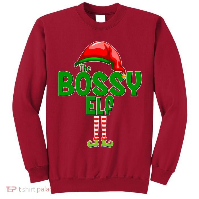 The Grumpy Elf Matching Christmas Tall Sweatshirt