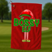 The Grumpy Elf Matching Christmas Golf Towel