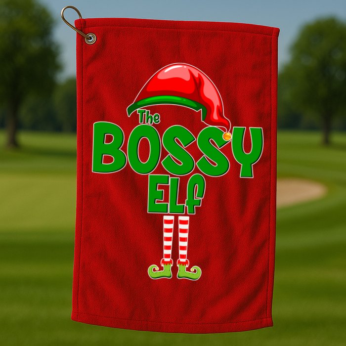 The Grumpy Elf Matching Christmas Golf Towel