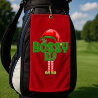 The Grumpy Elf Matching Christmas Golf Towel