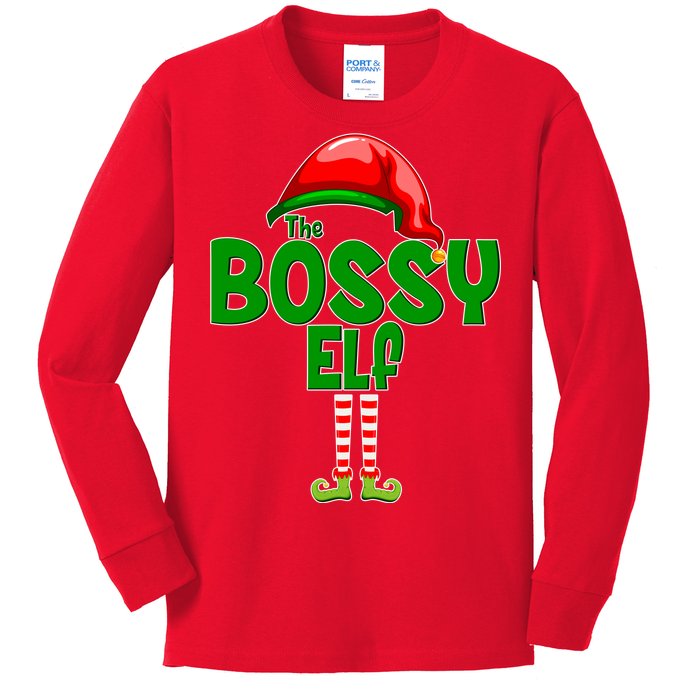 The Grumpy Elf Matching Christmas Kids Long Sleeve Shirt