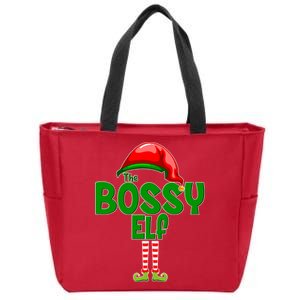 The Grumpy Elf Matching Christmas Zip Tote Bag