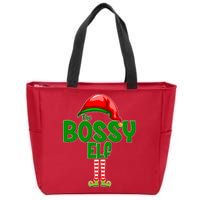 The Grumpy Elf Matching Christmas Zip Tote Bag