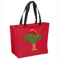 The Grumpy Elf Matching Christmas Zip Tote Bag