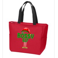The Grumpy Elf Matching Christmas Zip Tote Bag