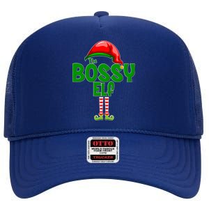 The Grumpy Elf Matching Christmas High Crown Mesh Back Trucker Hat