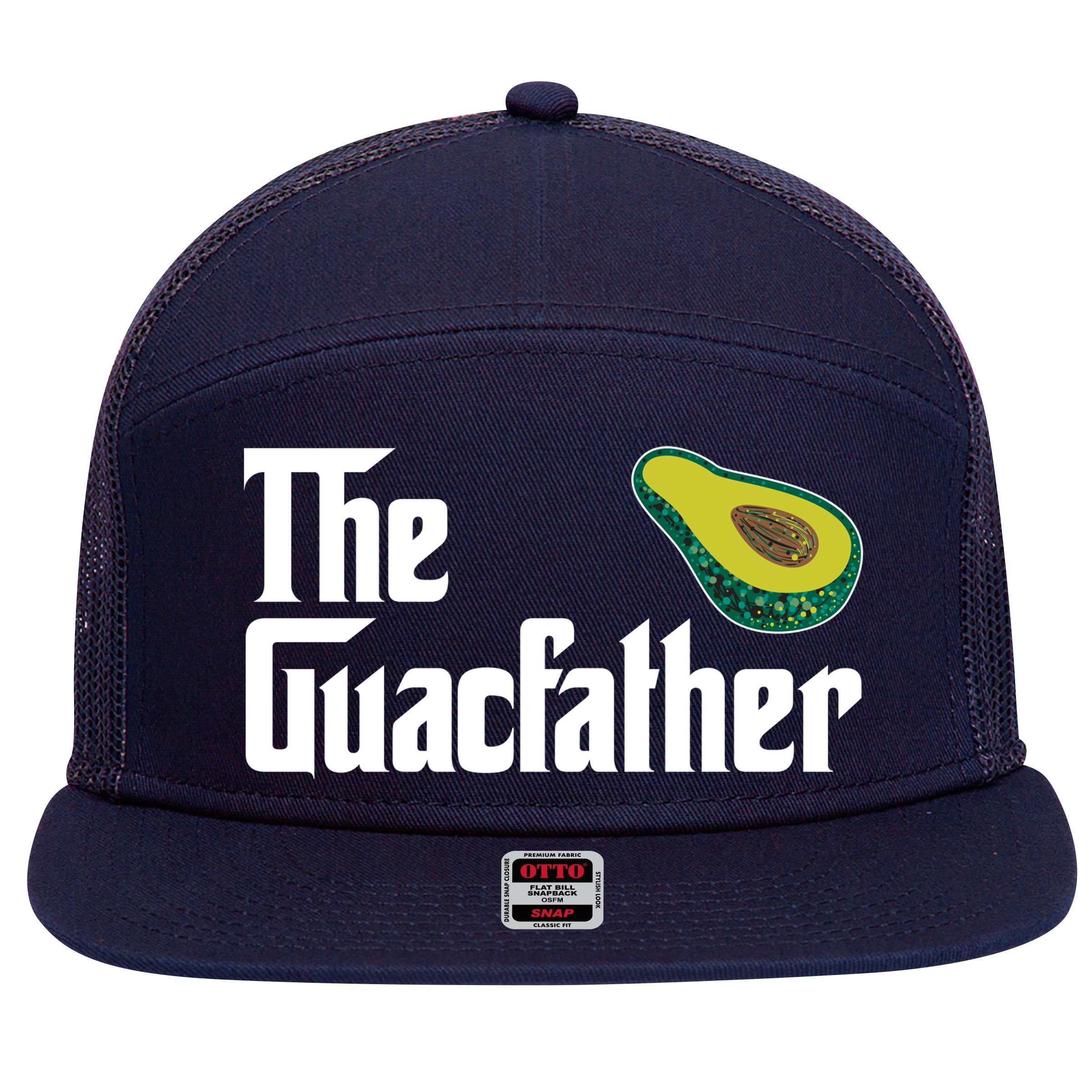 The Guacfather 7 Panel Mesh Trucker Snapback Hat