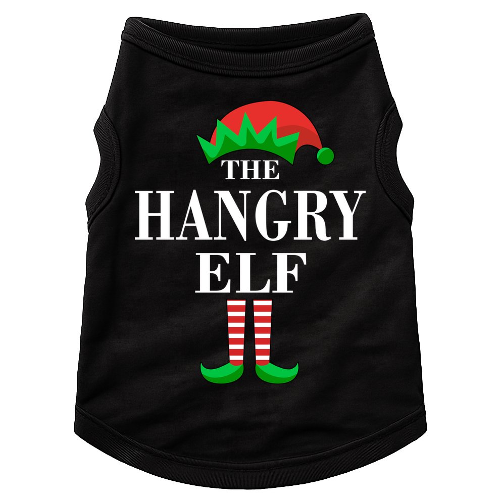 The Hangry Elf Funny Family Matching Christmas Doggie Tank