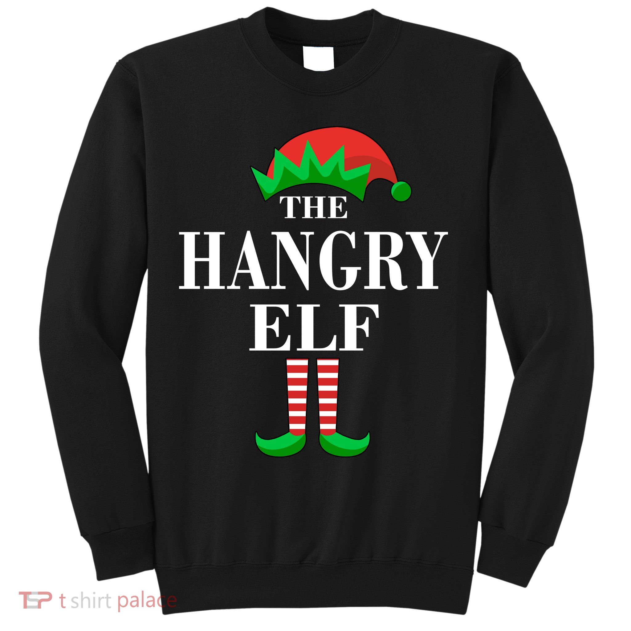 The Hangry Elf Funny Family Matching Christmas Sweatshirt