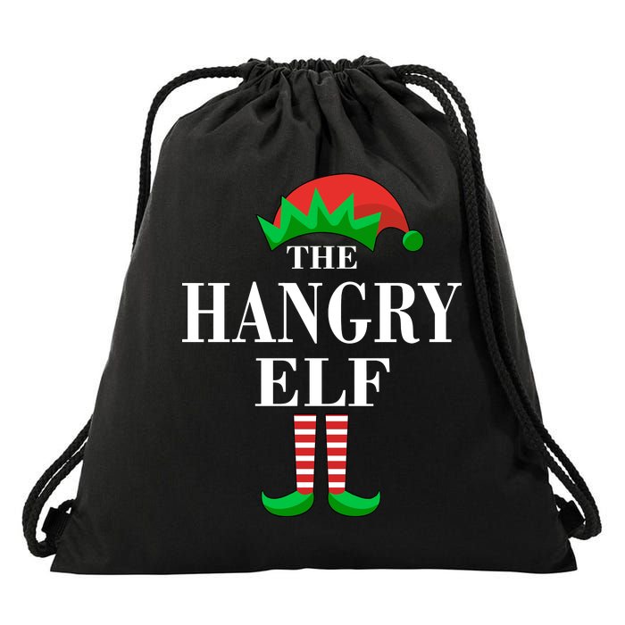 The Hangry Elf Funny Family Matching Christmas Drawstring Bag