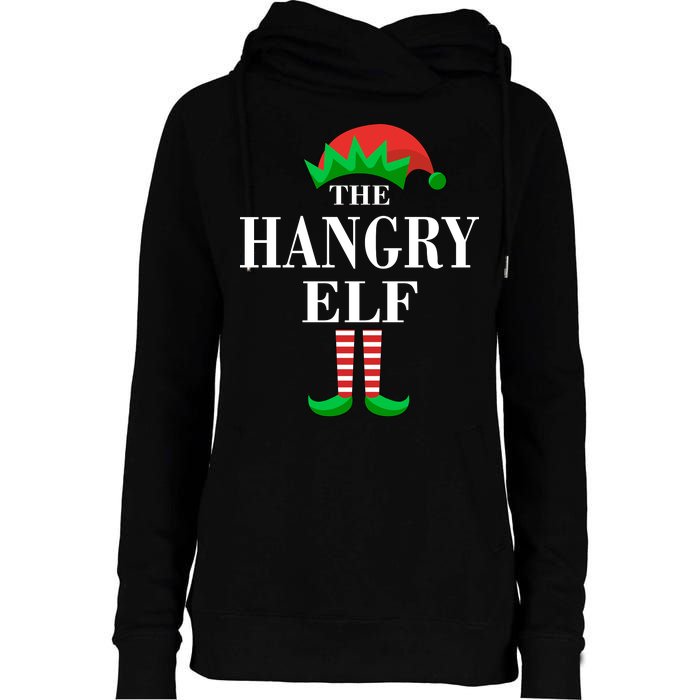 The Hangry Elf Funny Family Matching Christmas Womens Funnel Neck Pullover Hood