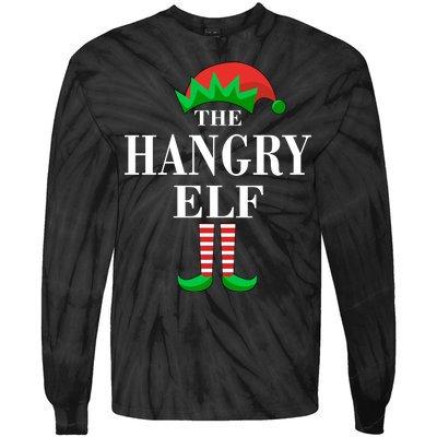 The Hangry Elf Funny Family Matching Christmas Tie-Dye Long Sleeve Shirt