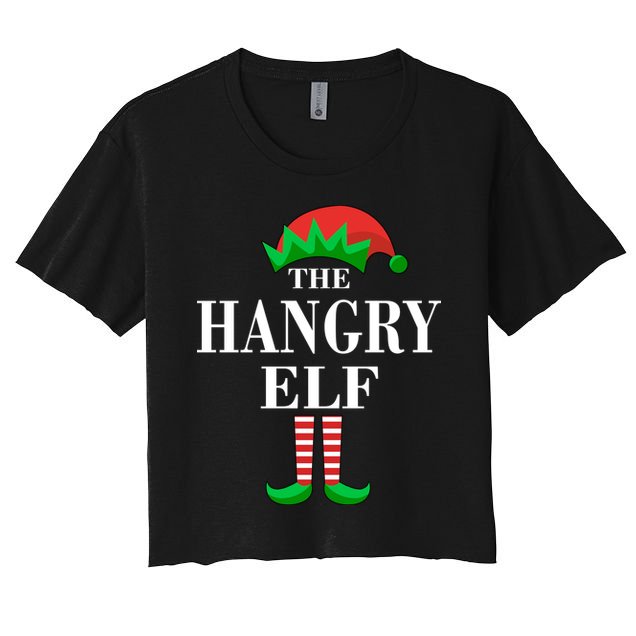 The Hangry Elf Funny Family Matching Christmas Crop Top