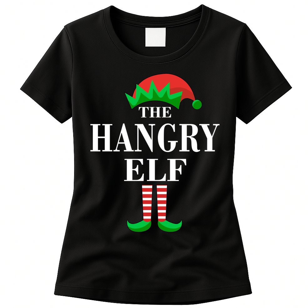 The Hangry Elf Funny Family Matching Christmas Womens T-Shirt