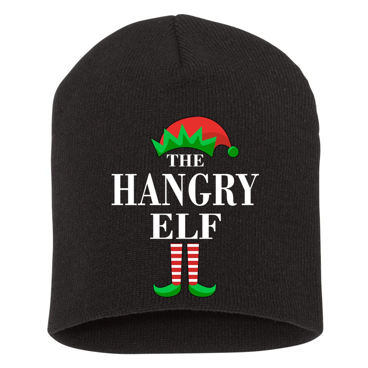 The Hangry Elf Funny Family Matching Christmas Short Acrylic Beanie