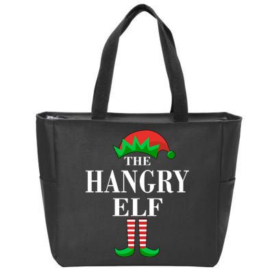 The Hangry Elf Funny Family Matching Christmas Zip Tote Bag