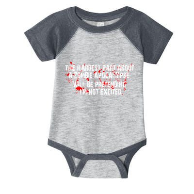 The Hardest Part About The Zombie Apocalypse Infant Baby Jersey Bodysuit