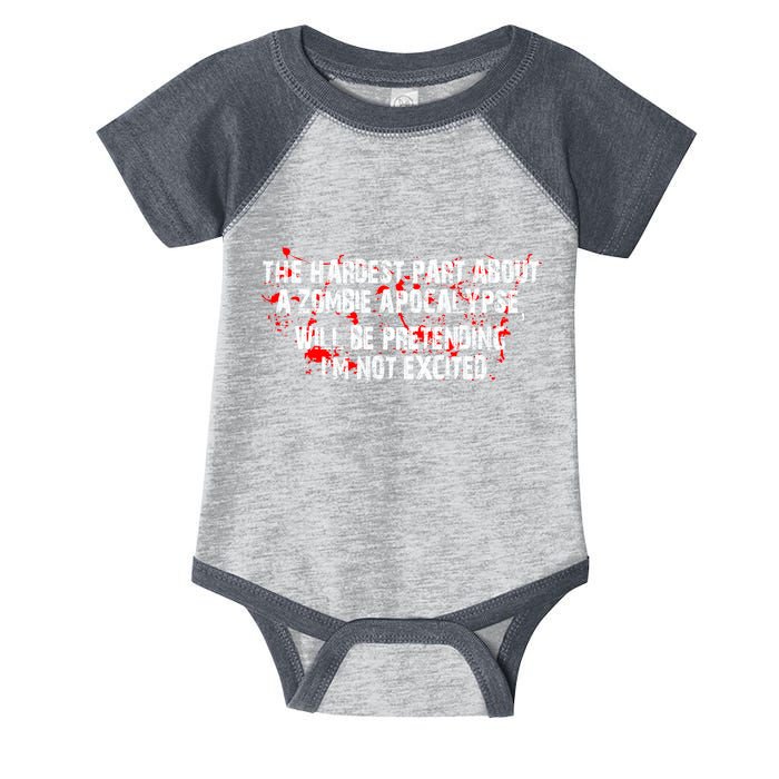 The Hardest Part About The Zombie Apocalypse Infant Baby Jersey Bodysuit