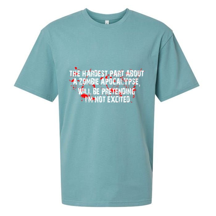 The Hardest Part About The Zombie Apocalypse Sueded Cloud Jersey T-Shirt