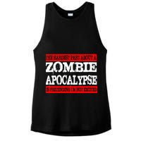The Hardest Part About The Zombie Apocalypse Is Pretending I'm Not Excited Ladies PosiCharge Tri-Blend Wicking Tank