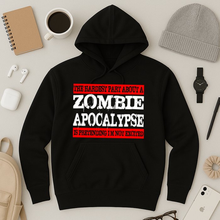 The Hardest Part About The Zombie Apocalypse Is Pretending I'm Not Excited Hoodie