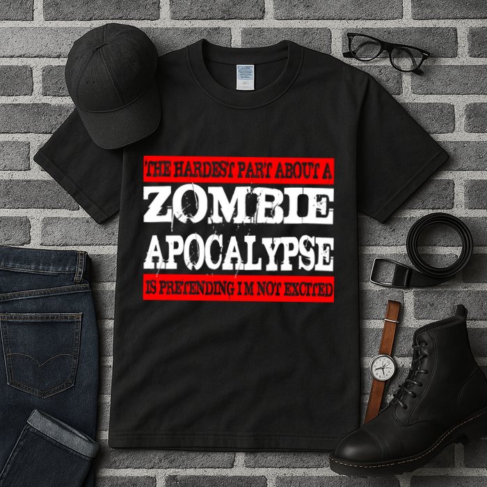 The Hardest Part About The Zombie Apocalypse Is Pretending I'm Not Excited Tall T-Shirt