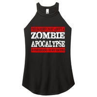 The Hardest Part About The Zombie Apocalypse Is Pretending I'm Not Excited Women's Perfect Tri Rocker Tank