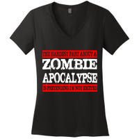 The Hardest Part About The Zombie Apocalypse Is Pretending I'm Not Excited Women's V-Neck T-Shirt