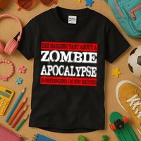 The Hardest Part About The Zombie Apocalypse Is Pretending I'm Not Excited Kids T-Shirt