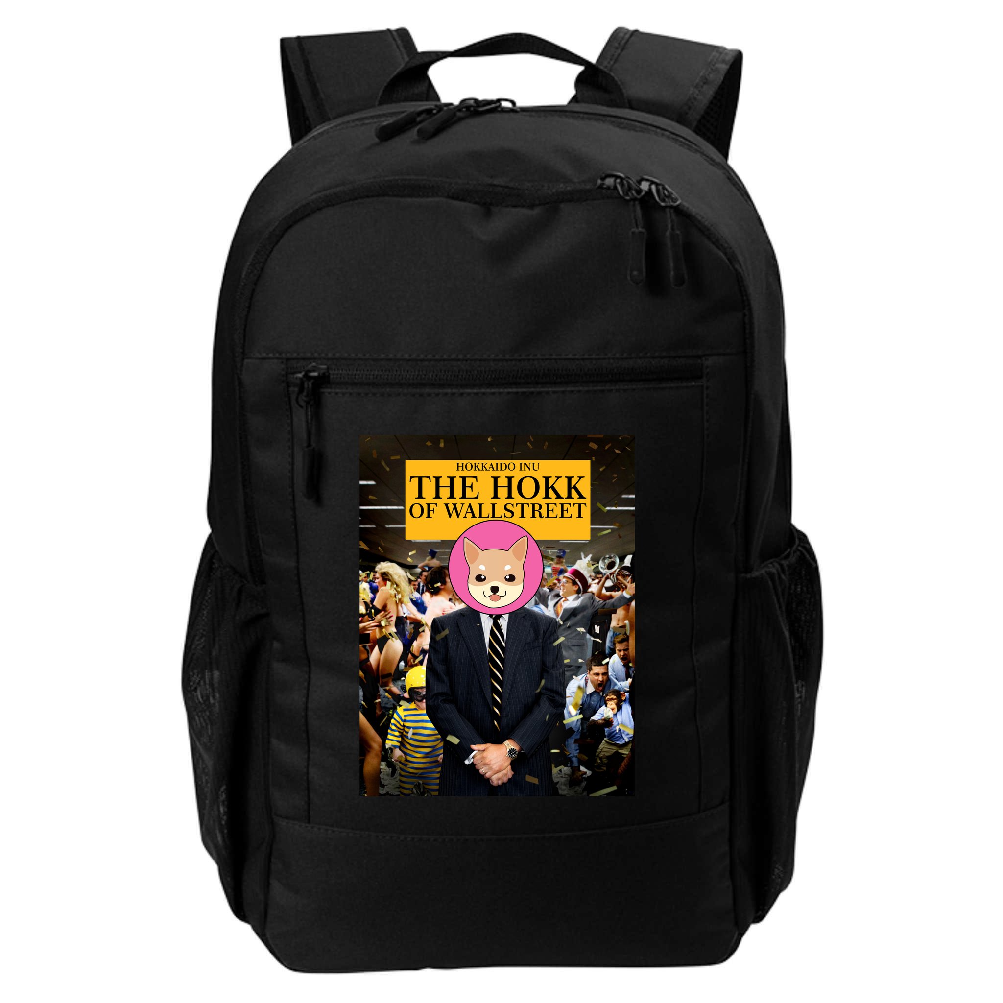 The Hokk of Wallstreet Hokkaido Inu Coin Crypto Currency Backpack