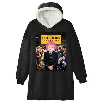 The Hokk of Wallstreet Hokkaido Inu Coin Crypto Currency Hooded Wearable Blanket