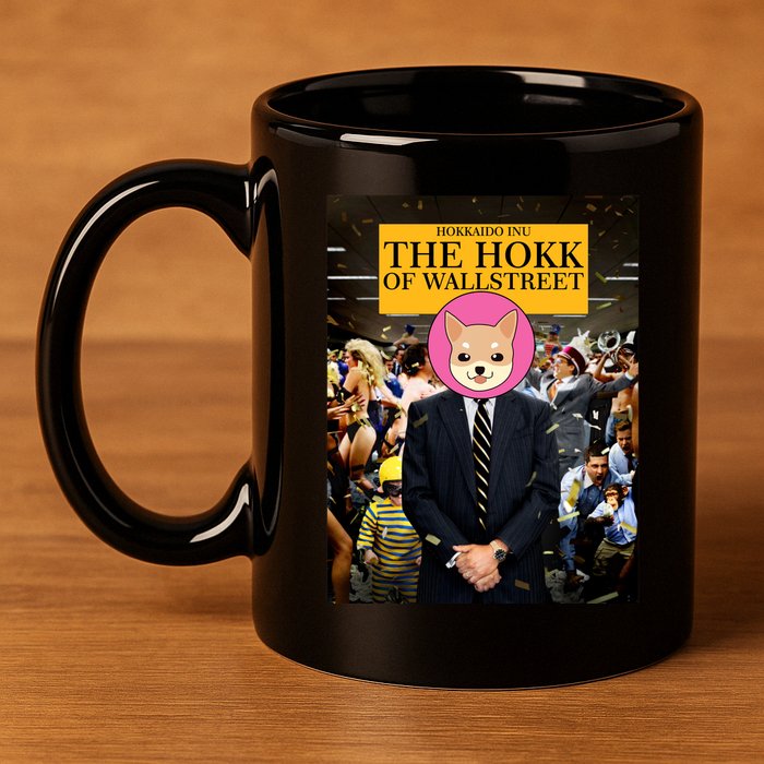 The Hokk of Wallstreet Hokkaido Inu Coin Crypto Currency 11oz C Handle Ceramic Mug
